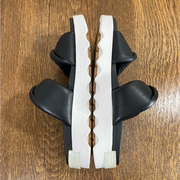 New Sorel Viibe Twist Slide Sandal Women’s Various Sizes Black/Sea Salt - Picture 6 of 7